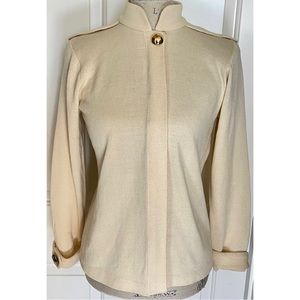 🌹SOLD🌹Vintage St. John Neutrals Knit Cardigan Jacket w/Gold Accents Size: 8 M